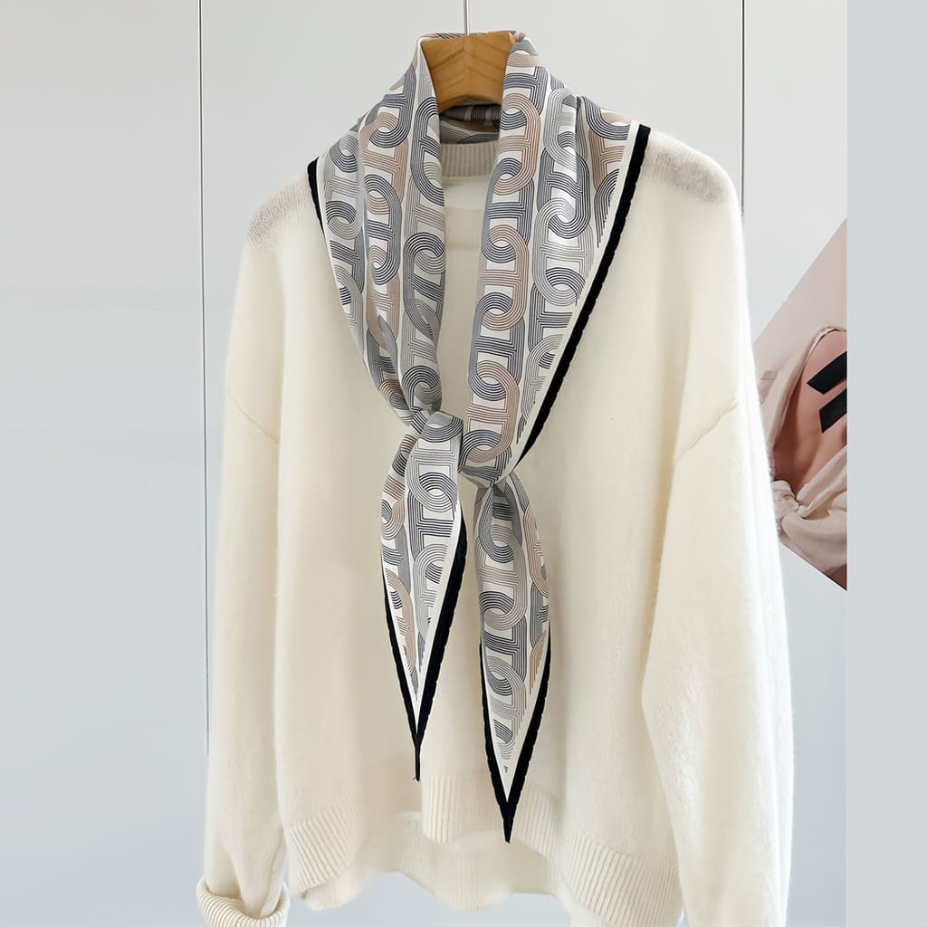 MaraSilk Pure Mulberry Silk-Wool Scarf - Diamond MS813