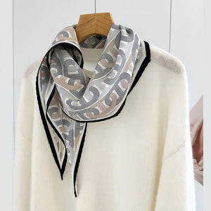 MaraSilk Pure Mulberry Silk-Wool Scarf - Diamond MS813