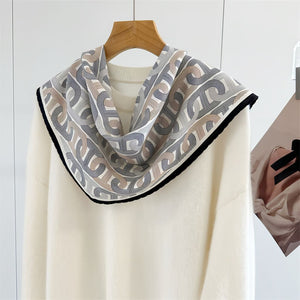 MaraSilk Pure Mulberry Silk-Wool Scarf - Diamond MS813