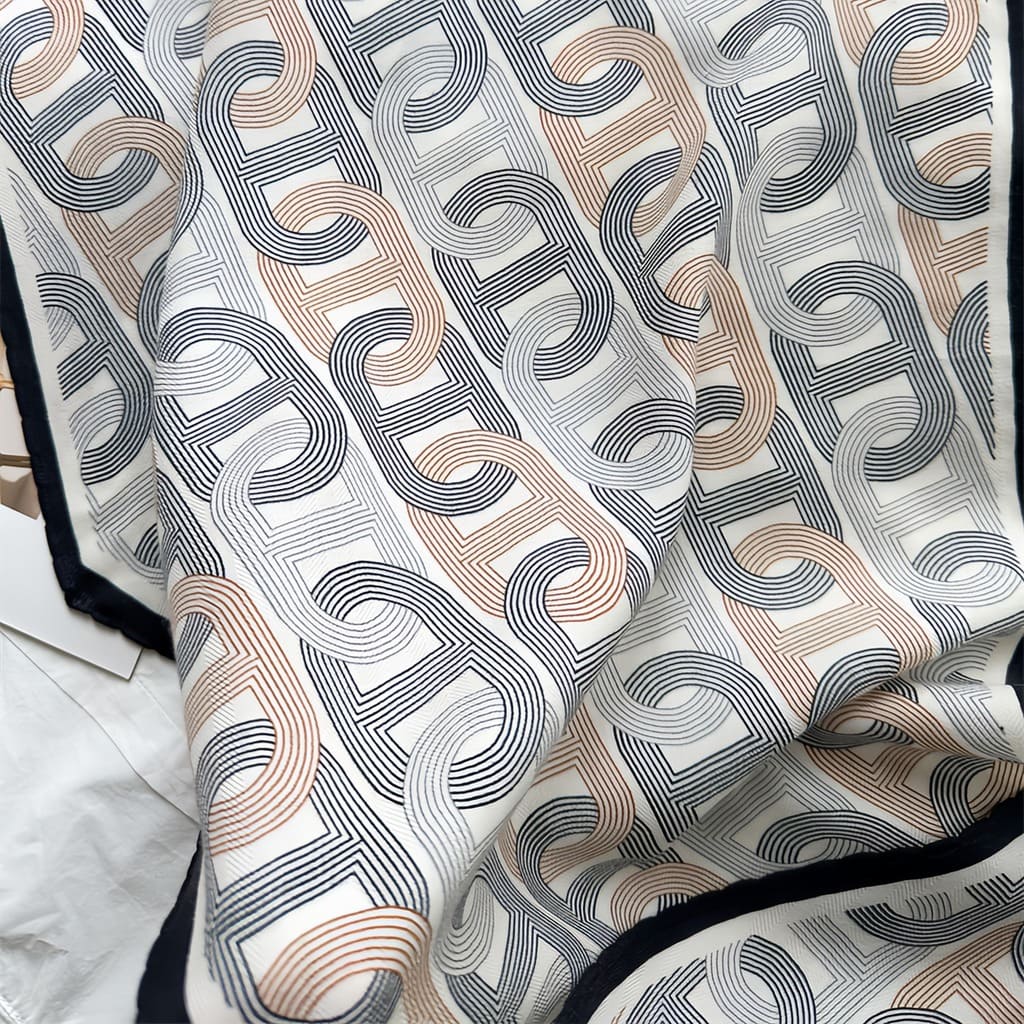 MaraSilk Pure Mulberry Silk-Wool Scarf - Diamond MS813