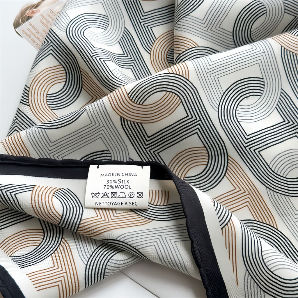 MaraSilk Pure Mulberry Silk-Wool Scarf - Diamond MS813