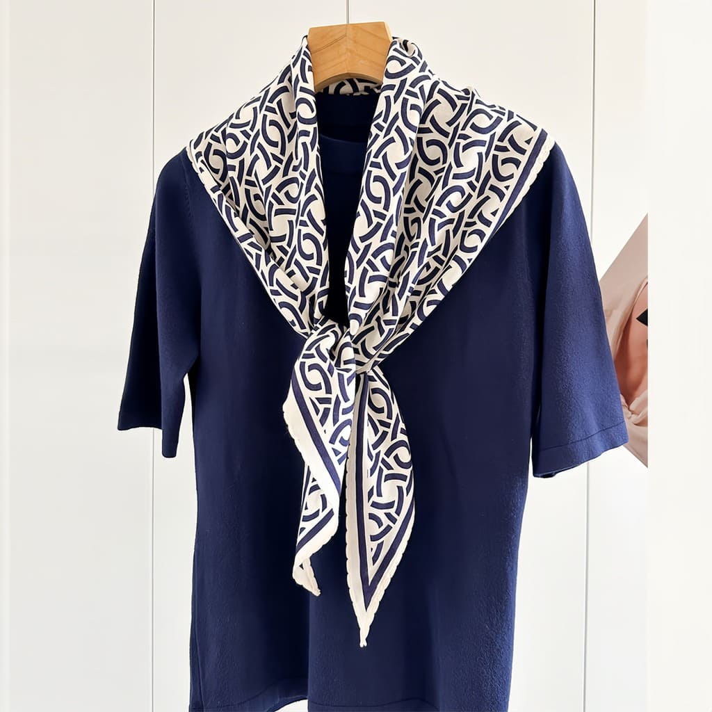 MaraSilk Pure Mulberry Silk-Wool Scarf - Diamond MS813