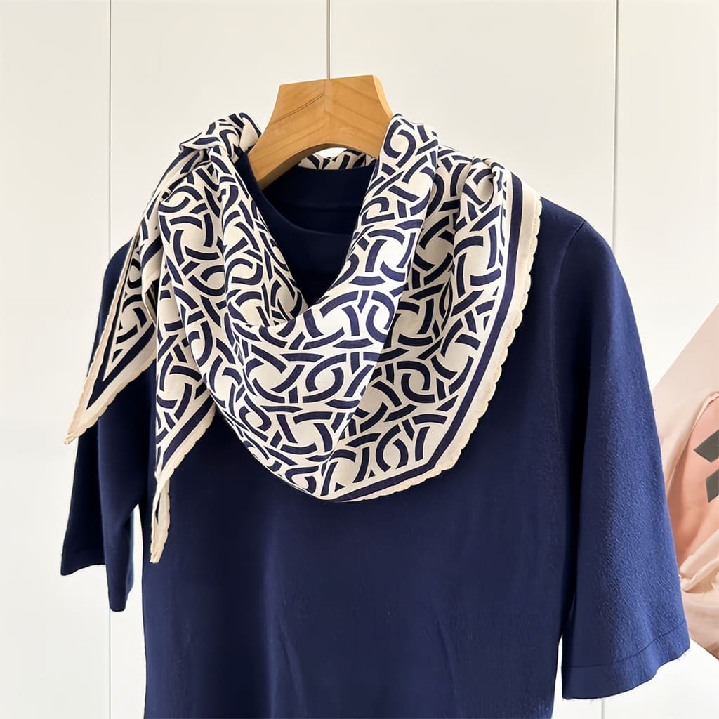 MaraSilk Pure Mulberry Silk-Wool Scarf - Diamond MS813