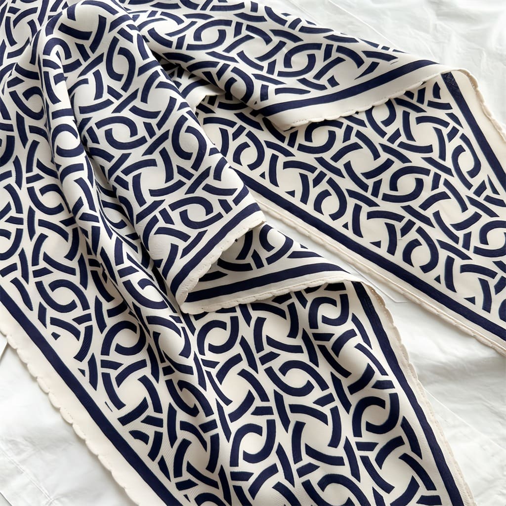 MaraSilk Pure Mulberry Silk-Wool Scarf - Diamond MS813