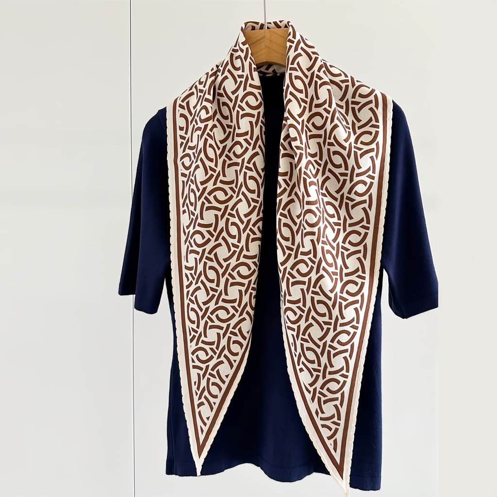 MaraSilk Pure Mulberry Silk-Wool Scarf - Diamond MS813