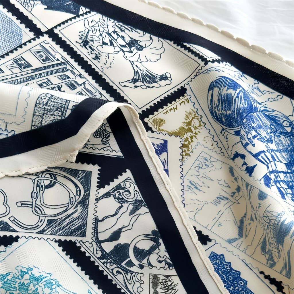 MaraSilk Pure Mulberry Silk-Wool Scarf - Diamond MS813