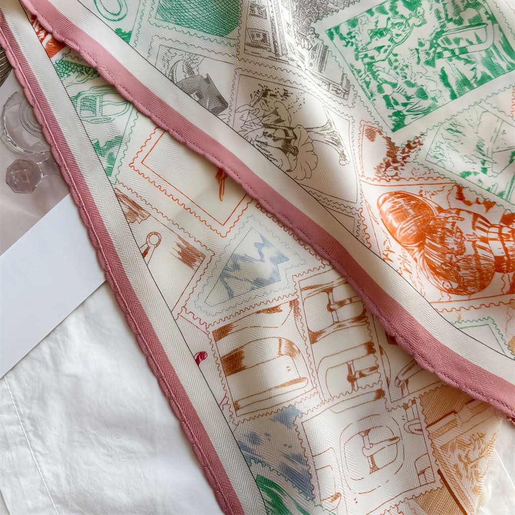 MaraSilk Pure Mulberry Silk-Wool Scarf - Diamond MS813