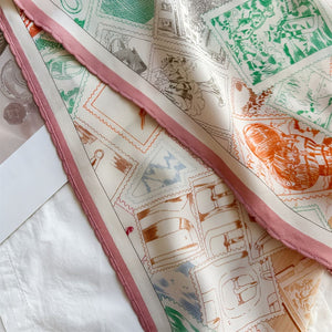 MaraSilk Pure Mulberry Silk-Wool Scarf - Diamond MS813