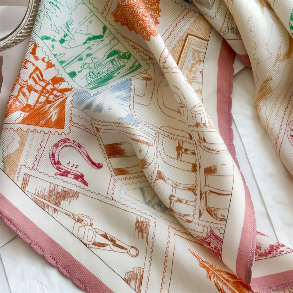 MaraSilk Pure Mulberry Silk-Wool Scarf - Diamond MS813