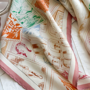 MaraSilk Pure Mulberry Silk-Wool Scarf - Diamond MS813