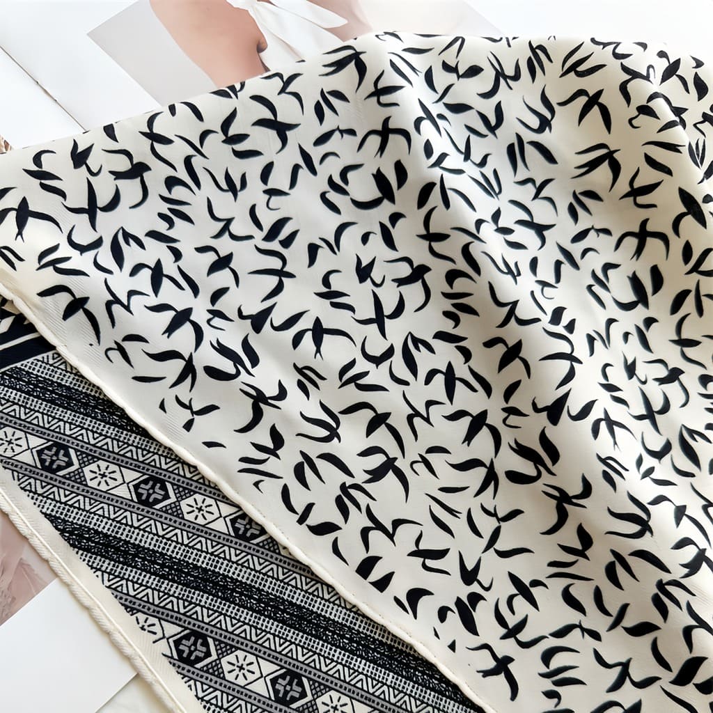 MaraSilk Pure Mulberry Silk-Wool Scarf - Diamond MS813