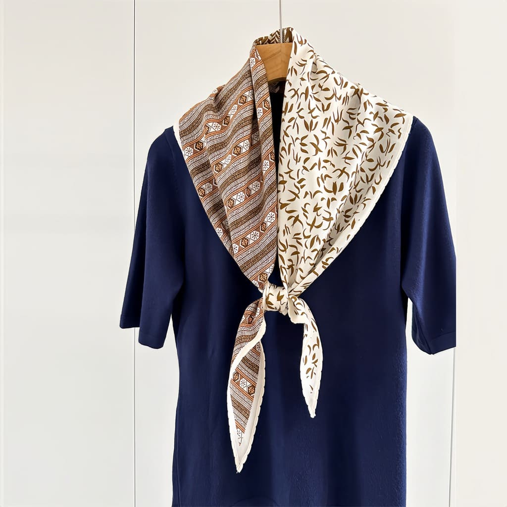 MaraSilk Pure Mulberry Silk-Wool Scarf - Diamond MS813