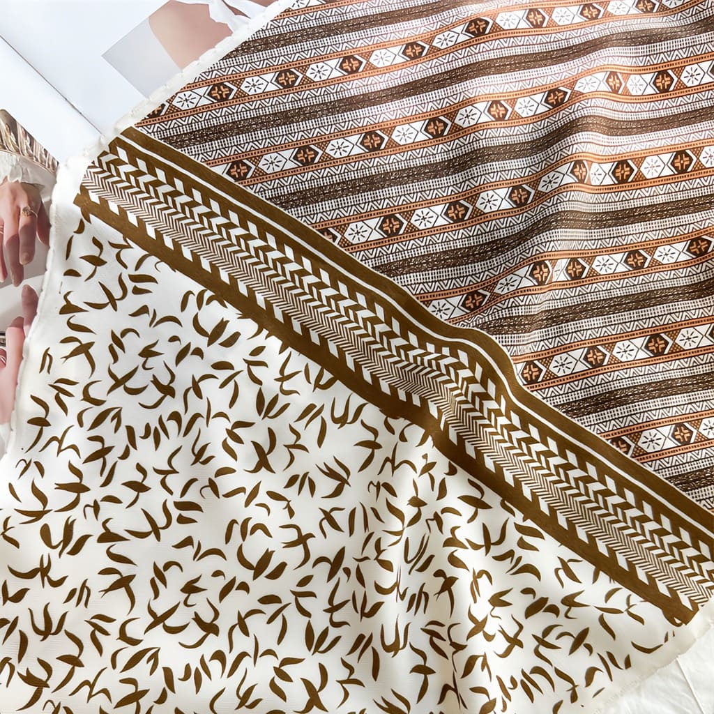 MaraSilk Pure Mulberry Silk-Wool Scarf - Diamond MS813