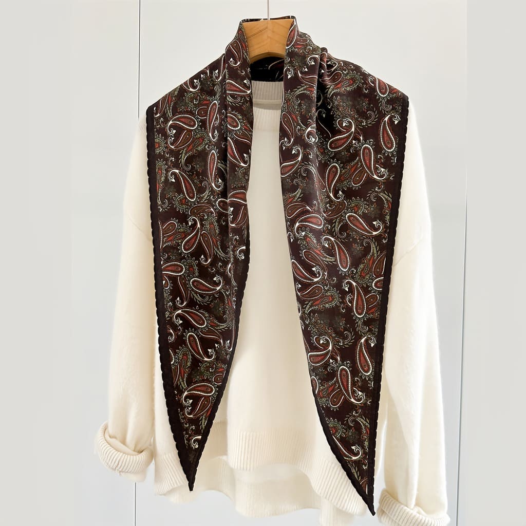 MaraSilk Pure Mulberry Silk-Wool Scarf - Diamond MS813