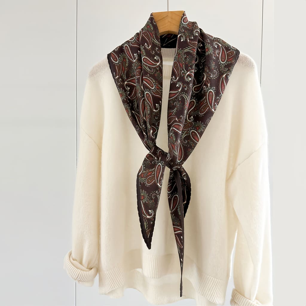 MaraSilk Pure Mulberry Silk-Wool Scarf - Diamond MS813