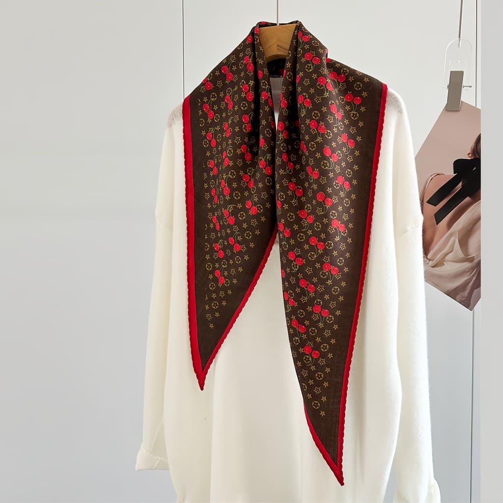 MaraSilk Pure Mulberry Silk-Wool Scarf - Diamond MS813