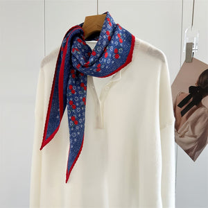 MaraSilk Pure Mulberry Silk-Wool Scarf - Diamond MS813