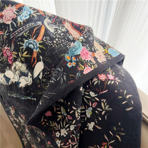 MaraSilk Pure Mulberry Silk-Wool Scarf - Ribbon MS814