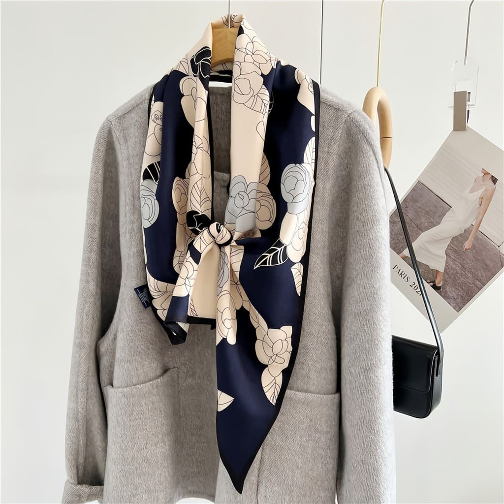 MaraSilk Pure Mulberry Silk-Wool Scarf - Ribbon MS814