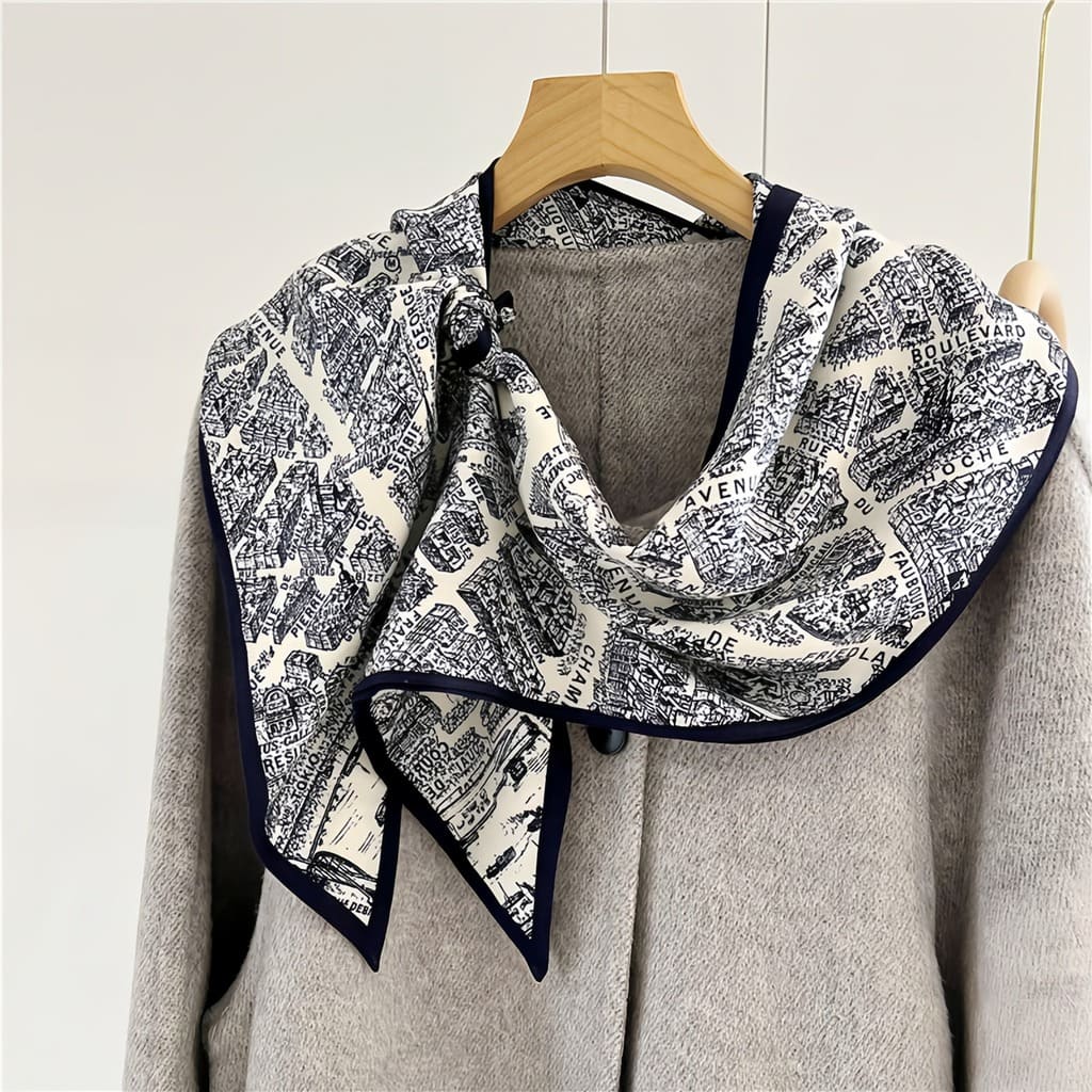 MaraSilk Pure Mulberry Silk-Wool Scarf - Ribbon MS814