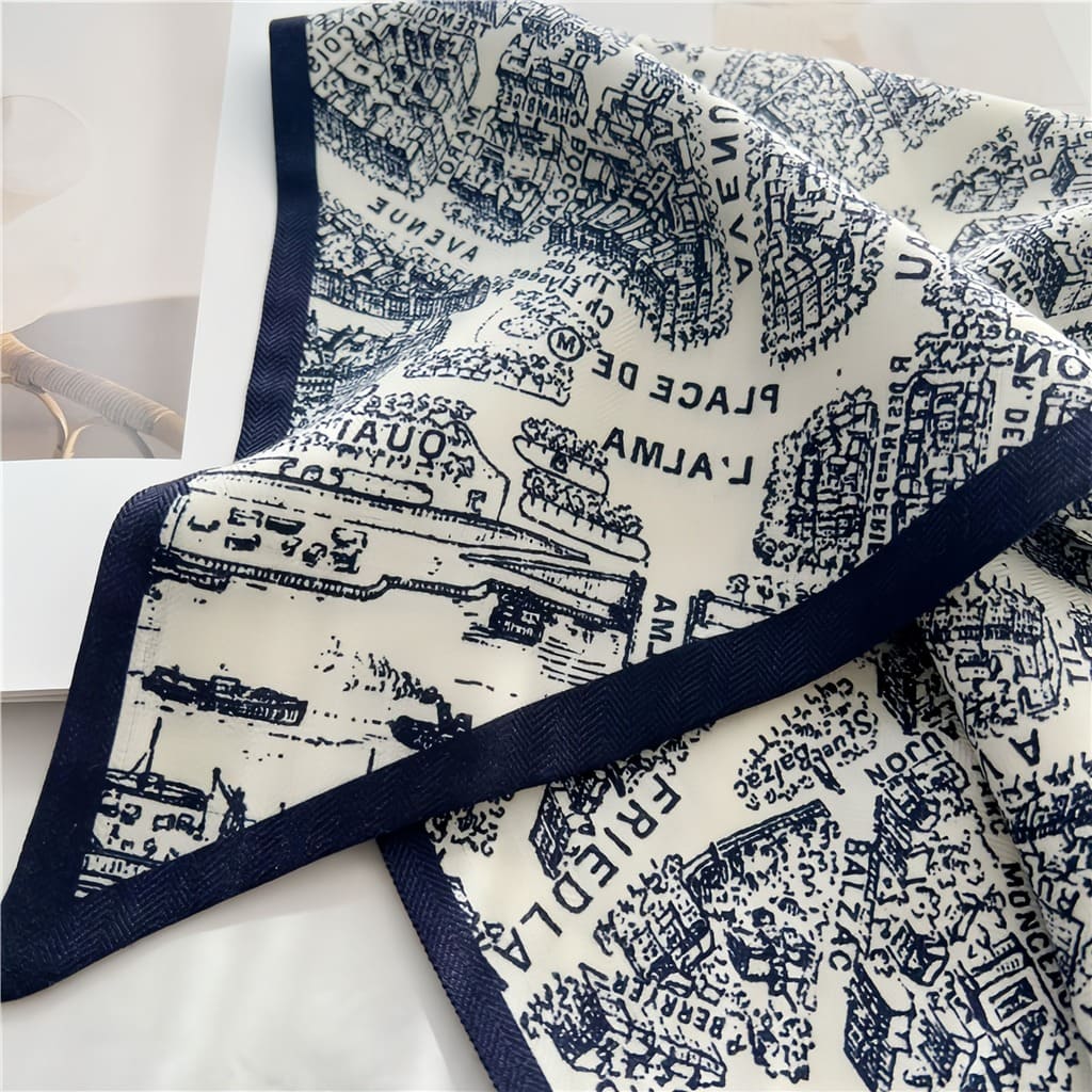 MaraSilk Pure Mulberry Silk-Wool Scarf - Ribbon MS814