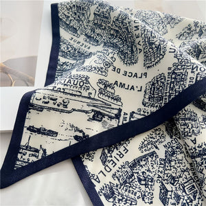 MaraSilk Pure Mulberry Silk-Wool Scarf - Ribbon MS814