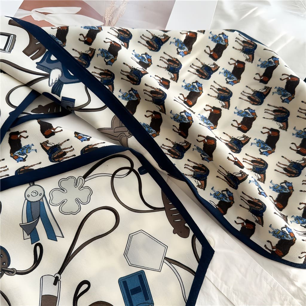 MaraSilk Pure Mulberry Silk-Wool Scarf - Ribbon MS814