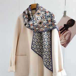 MaraSilk Pure Mulberry Silk-Wool Scarf - Ribbon MS814 57" x 10" MS81403