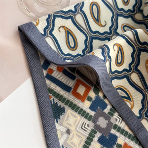 MaraSilk Pure Mulberry Silk-Wool Scarf - Ribbon MS814