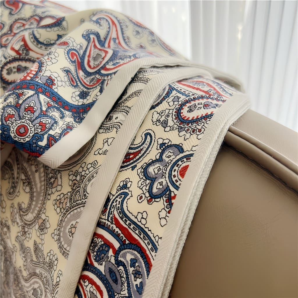 MaraSilk Pure Mulberry Silk-Wool Scarf - Ribbon MS814