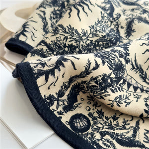 MaraSilk Pure Mulberry Silk-Wool Scarf - Ribbon MS814