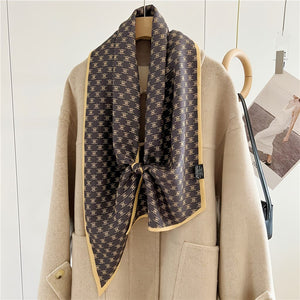 MaraSilk Pure Mulberry Silk-Wool Scarf - Ribbon MS814