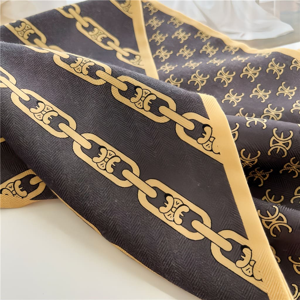 MaraSilk Pure Mulberry Silk-Wool Scarf - Ribbon MS814