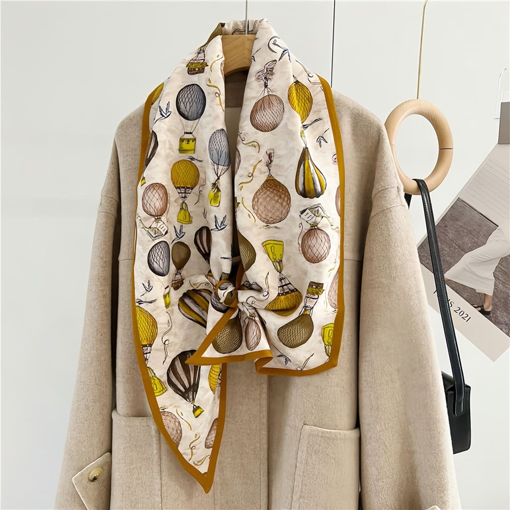 MaraSilk Pure Mulberry Silk-Wool Scarf - Ribbon MS814