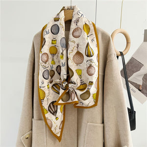 MaraSilk Pure Mulberry Silk-Wool Scarf - Ribbon MS814