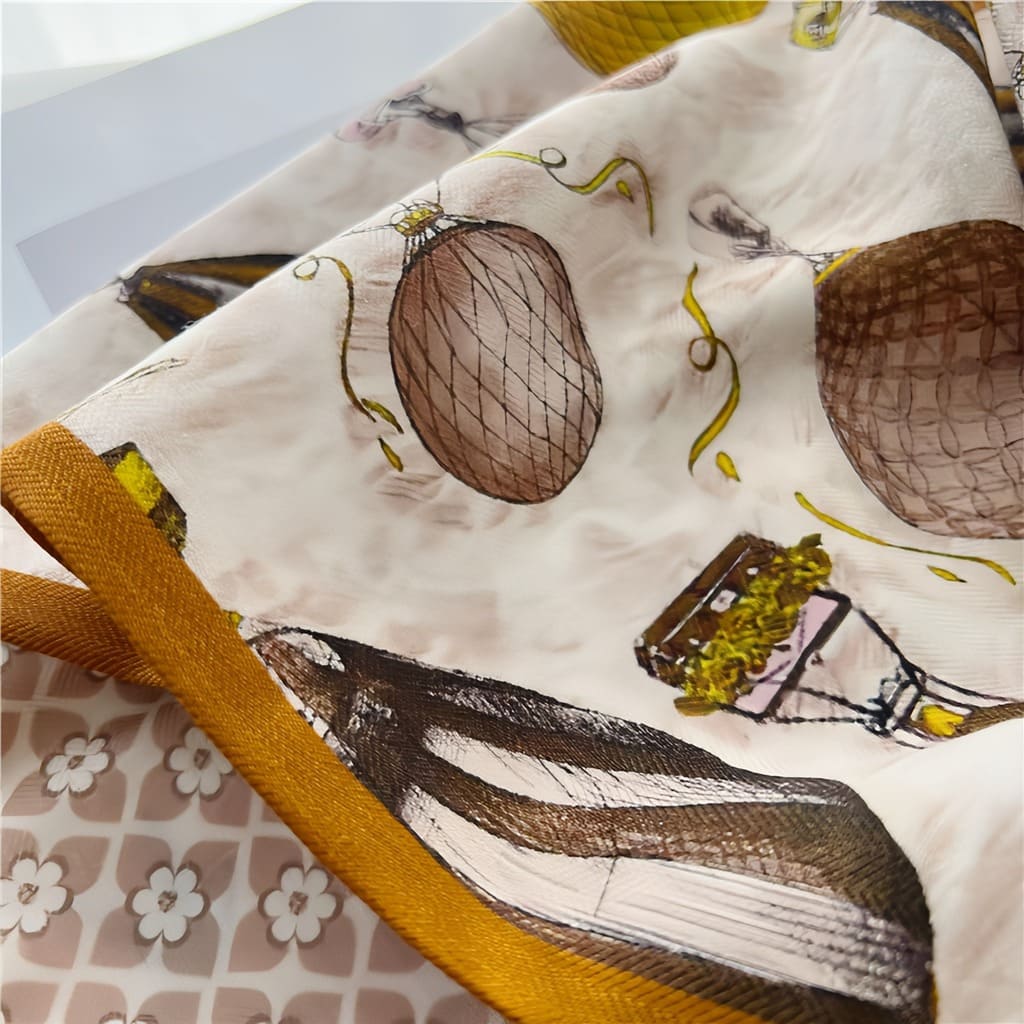 MaraSilk Pure Mulberry Silk-Wool Scarf - Ribbon MS814