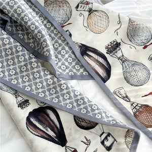 MaraSilk Pure Mulberry Silk-Wool Scarf - Ribbon MS814