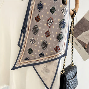 MaraSilk Pure Mulberry Silk-Wool Scarf - Ribbon MS815