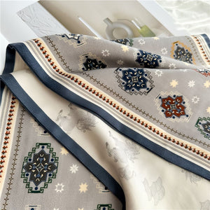 MaraSilk Pure Mulberry Silk-Wool Scarf - Ribbon MS815