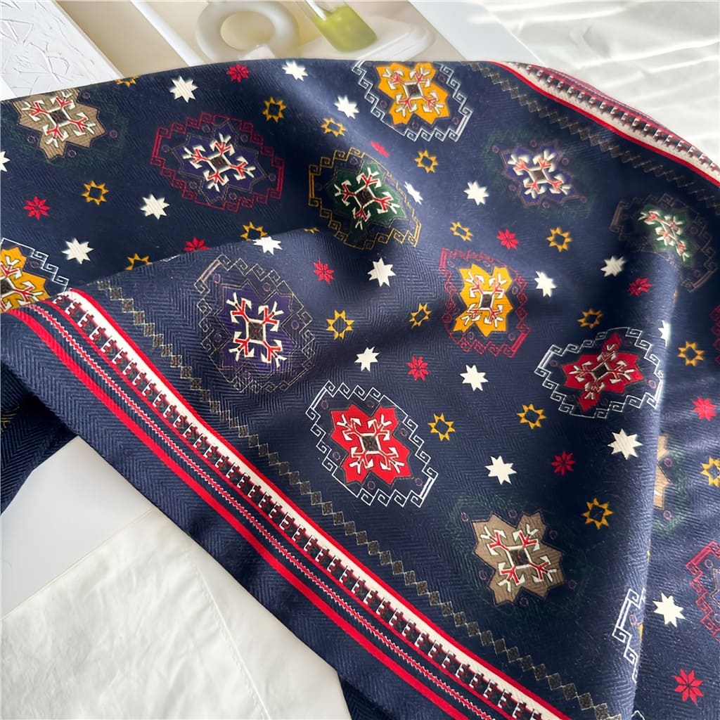 MaraSilk Pure Mulberry Silk-Wool Scarf - Ribbon MS815