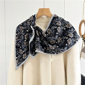 MaraSilk Pure Mulberry Silk-Wool Scarf - Ribbon MS815