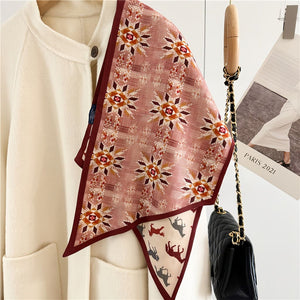 MaraSilk Pure Mulberry Silk-Wool Scarf - Ribbon MS815