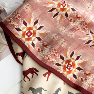 MaraSilk Pure Mulberry Silk-Wool Scarf - Ribbon MS815