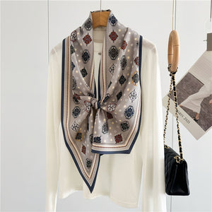 MaraSilk Pure Mulberry Silk-Wool Scarf - Ribbon MS815