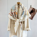 MaraSilk Pure Mulberry Silk-Wool Scarf - Square MS1025