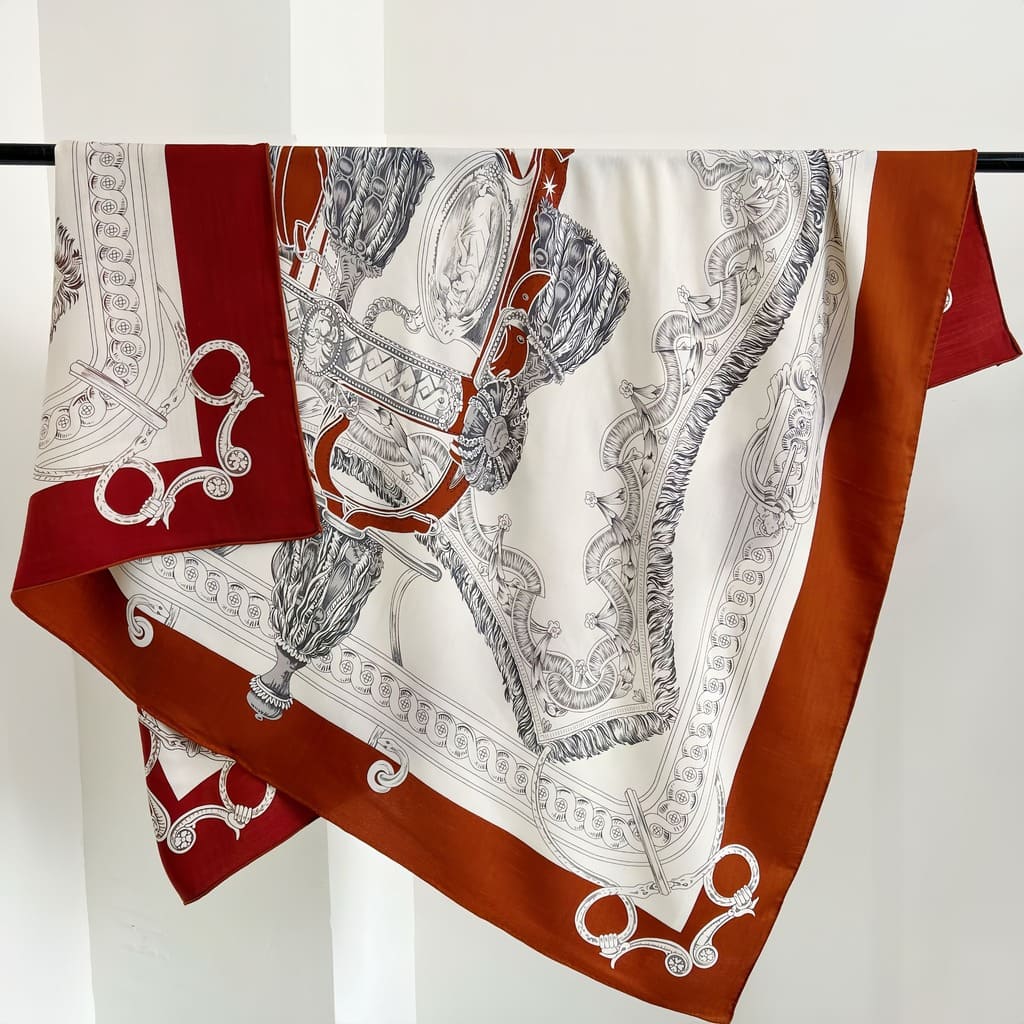 MaraSilk Pure Mulberry Silk-Wool Scarf - Square MS825