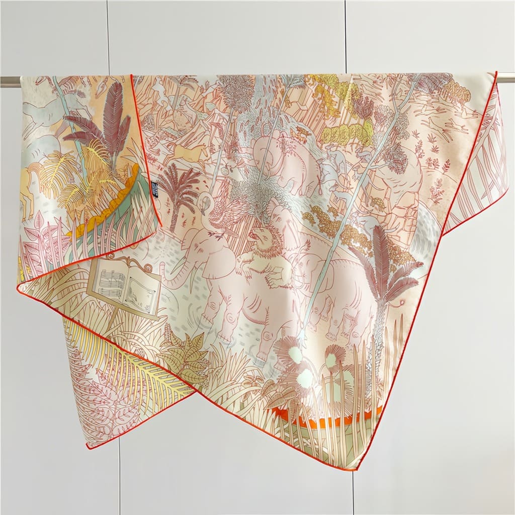 MaraSilk Pure Mulberry Silk-Wool Scarf - Square MS825