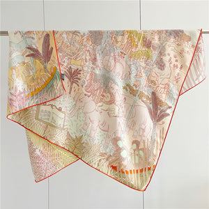 MaraSilk Pure Mulberry Silk-Wool Scarf - Square MS825