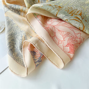 MaraSilk Pure Mulberry Silk-Wool Scarf - Square MS825