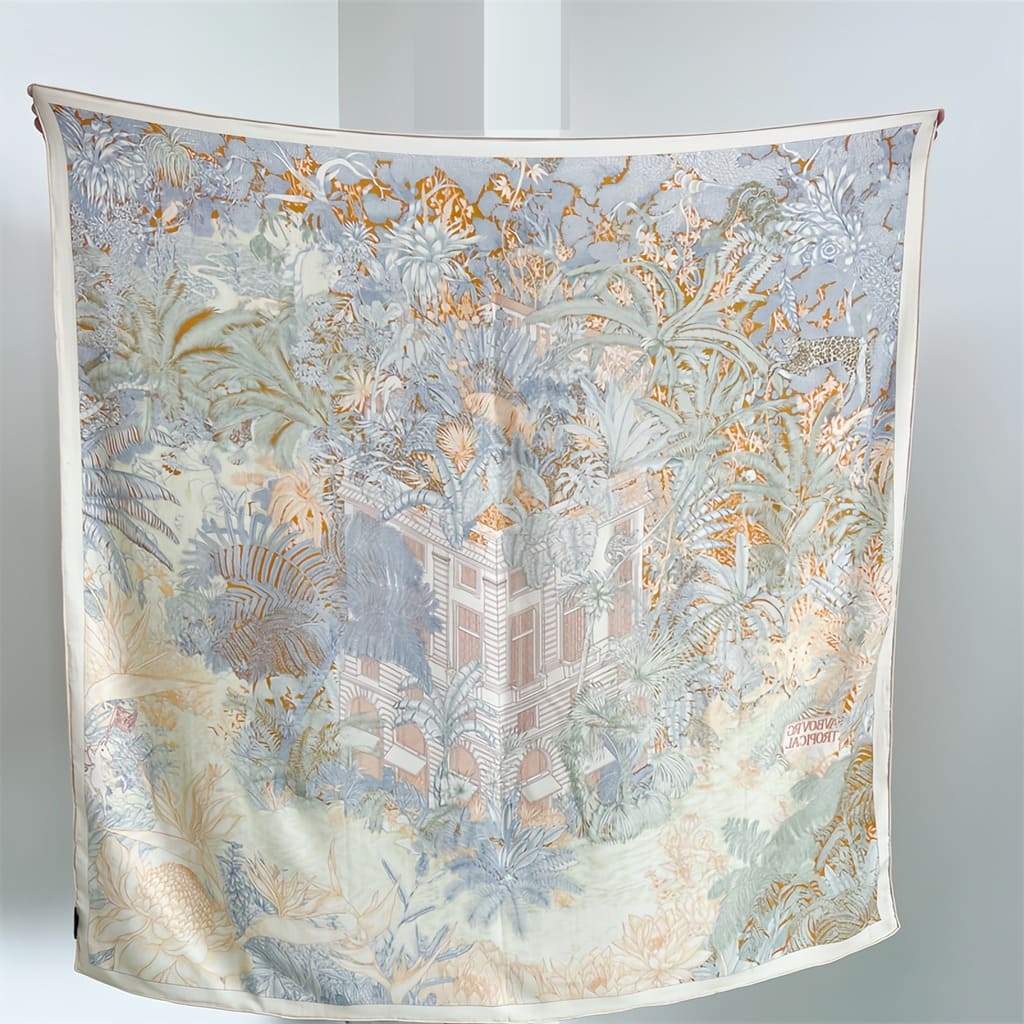 MaraSilk Pure Mulberry Silk-Wool Scarf - Square MS825